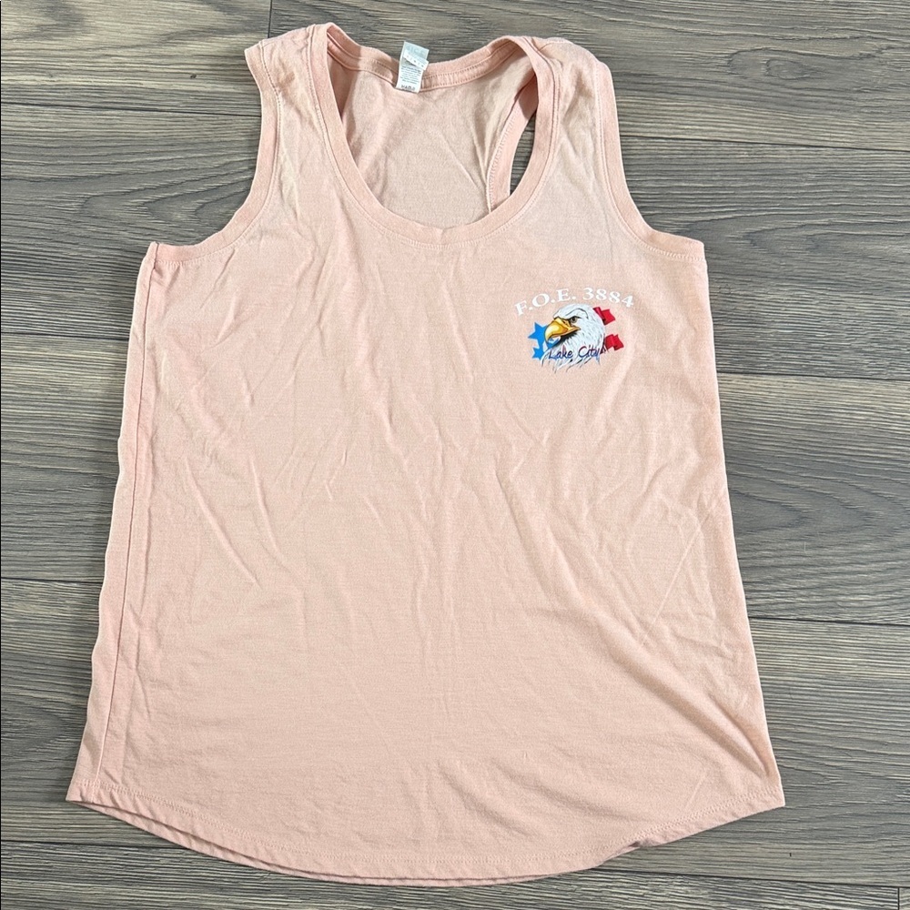 District Blush Tank Top with Vibrant Embroidery
